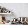 Cuisinart MultiClad Pro 12 piece cookware set - triple ply stainless steel, induction compatible - MCPS-12NXA