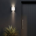 Brilliant 8W Binley White Aluminium Up Down Wall Light IP44 21304/05