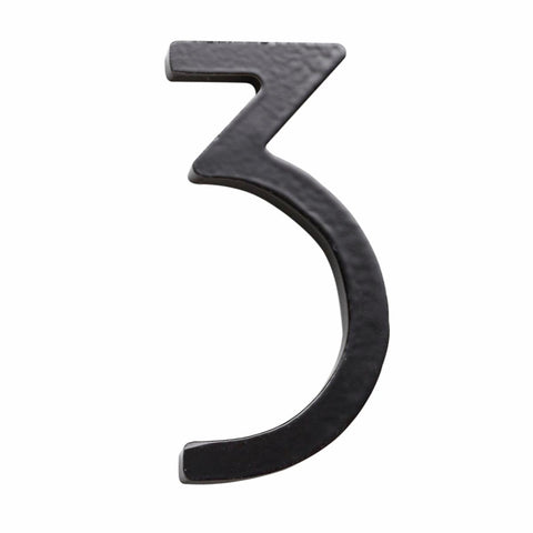 Sandleford 75mm Black House Number 3 - Galvanised Steel - Concealed Fixings - SuperSaverAU - view 1