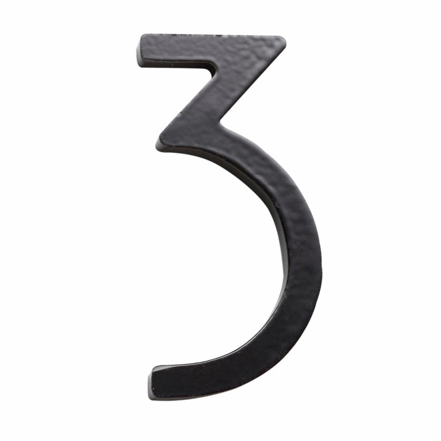 Sandleford 75mm Black House Number 3 - Galvanised Steel - Concealed Fixings - SuperSaverAU - view 1