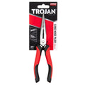 Trojan 200mm Long Nose Plier - Red and Black - Ergonomic Anti-Slip Handles - SuperSaverAU - view 1