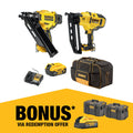 DeWALT 18V XR 5.0Ah Brushless Cordless 2 Piece Nailer Kit DCZ244P1-XE