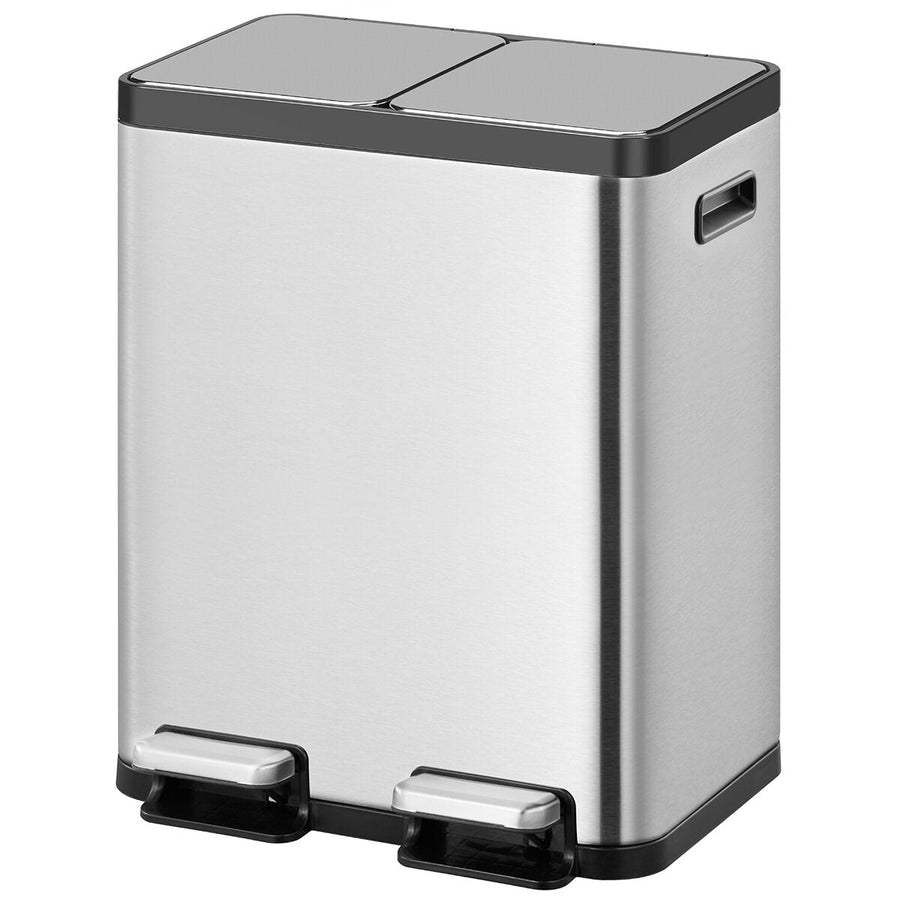 EKO 30L+30L Stainless steel Recycling Step Can - SuperSaverAU - view 1