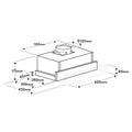 Omega 60cm Slide-Out Rangehood - Matt Black, Three Fan Speeds, 440m³/h Max Air - ORT6WBA