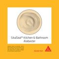 Sika 300ml SikaSeal Kitchen & Bathroom Silicone Sealant, Alabaster, UV & Shrink Resistant