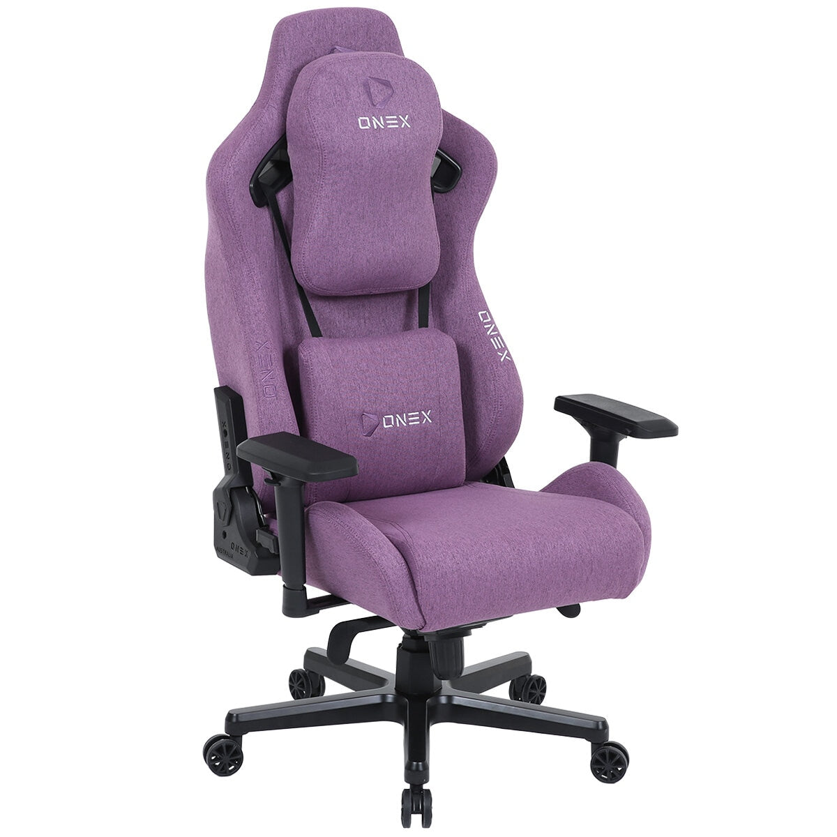 ONEX EV12 Fabric Edition Deep Purple Gaming Chair - Ergonomic Design, Lumbar Support, Adjustable Armrests - SuperSaverAU - view 2