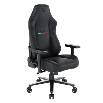 ONEX STC Elegant Leather Series Gaming Chair Black - Ergonomic Design, Lumbar Support, Adjustable Armrests