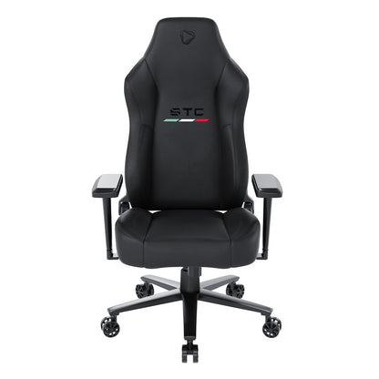 ONEX STC Elegant Leather Series Gaming Chair Black - Ergonomic Design, Lumbar Support, Adjustable Armrests