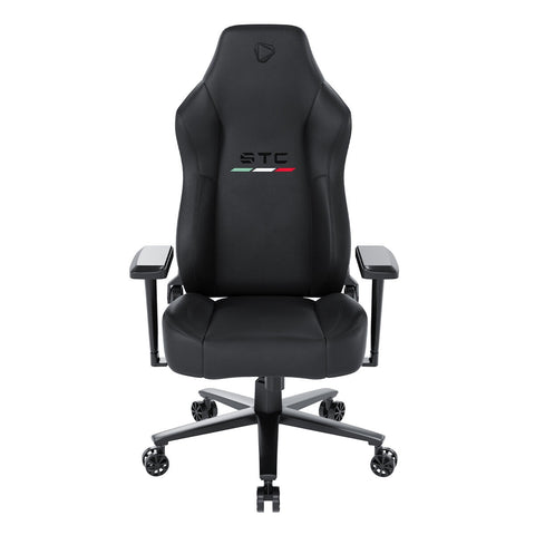 ONEX STC Elegant Leather Series Gaming Chair Black - Ergonomic Design, Lumbar Support, Adjustable Armrests - SuperSaverAU - view 1