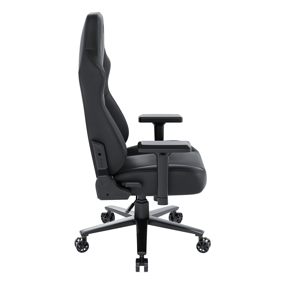 ONEX STC Elegant Leather Series Gaming Chair Black - Ergonomic Design, Lumbar Support, Adjustable Armrests - SuperSaverAU - view 6