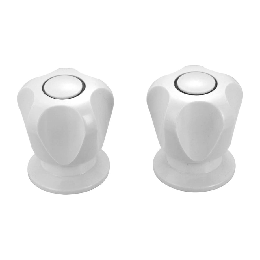 Shaw & Mason White Classic Style Basin Top Assembly Pair Brass
