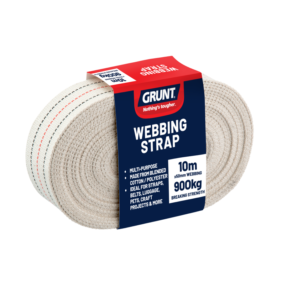 Grunt 50mm x 10m Cotton Webbing, 900kg Break Strength