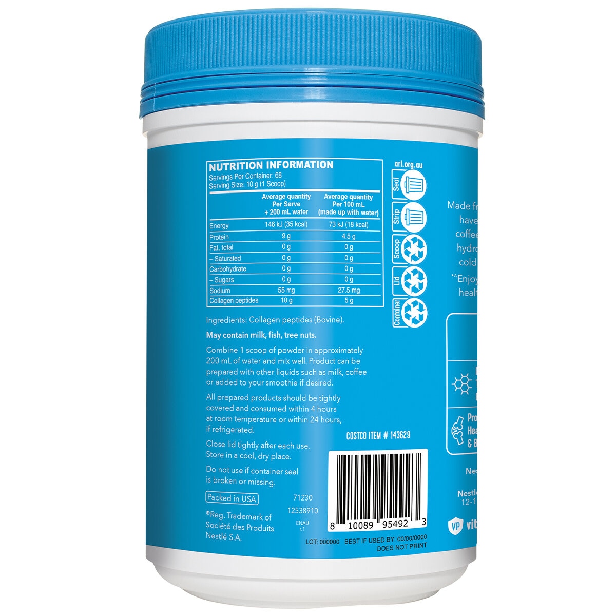 Vital Proteins Collagen Peptides Unflavoured 680g