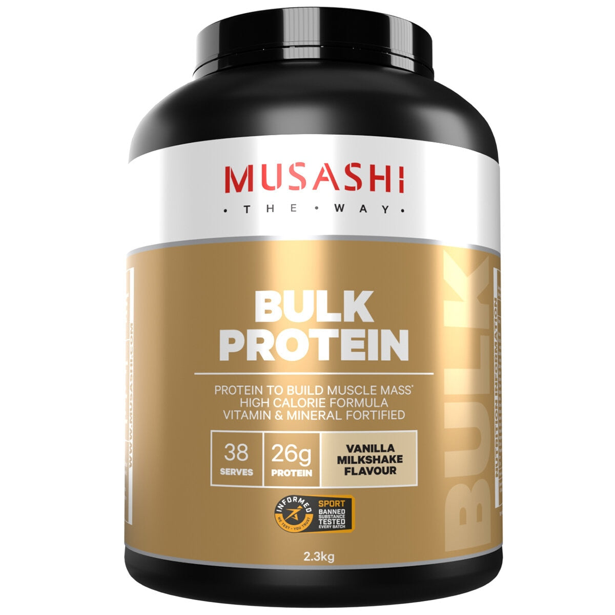 Musashi Bulk Protein Powder 2.3kg Vanilla