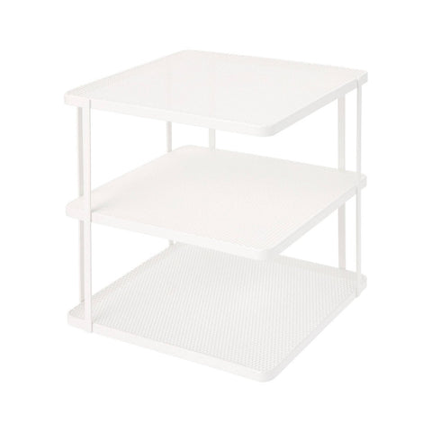 Ezystorage 3 Tier Corner Shelf - 250mm - White - Space-efficient Storage - SuperSaverAU - view 1