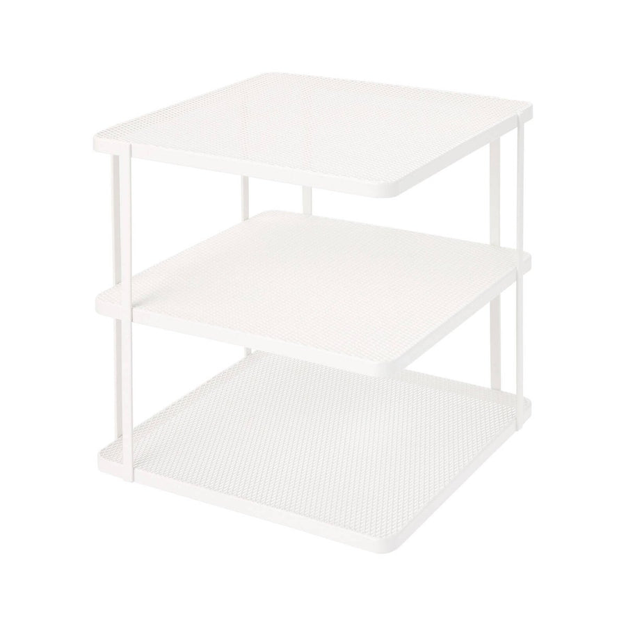Ezystorage 3 Tier Corner Shelf - 250mm - White - Space-efficient Storage - SuperSaverAU - view 1