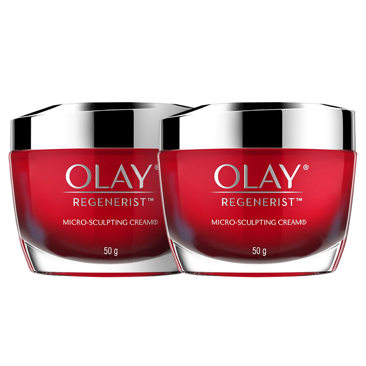 Olay Regenerist Face Moisturiser Micro Sculpting Day Cream Niacinamide 2 x 50g