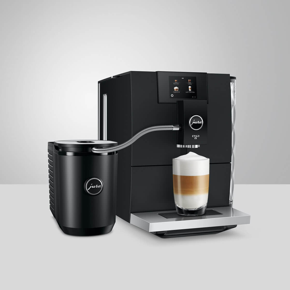 Jura 0.6L Cool Control Milk Cooler - Black with Stainless Steel Cover - 1.8m Cord - 24286