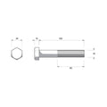 Zenith Hot Dip Galvanised Hex Head Bolts M16 x 100mm 12 Pack - SuperSaverAU - view 3