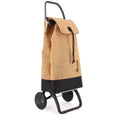 Rolser IMax Yute Bi 2 wheel foldable trolley - Natural/Black bi-colour styling - R-IMX545-2143