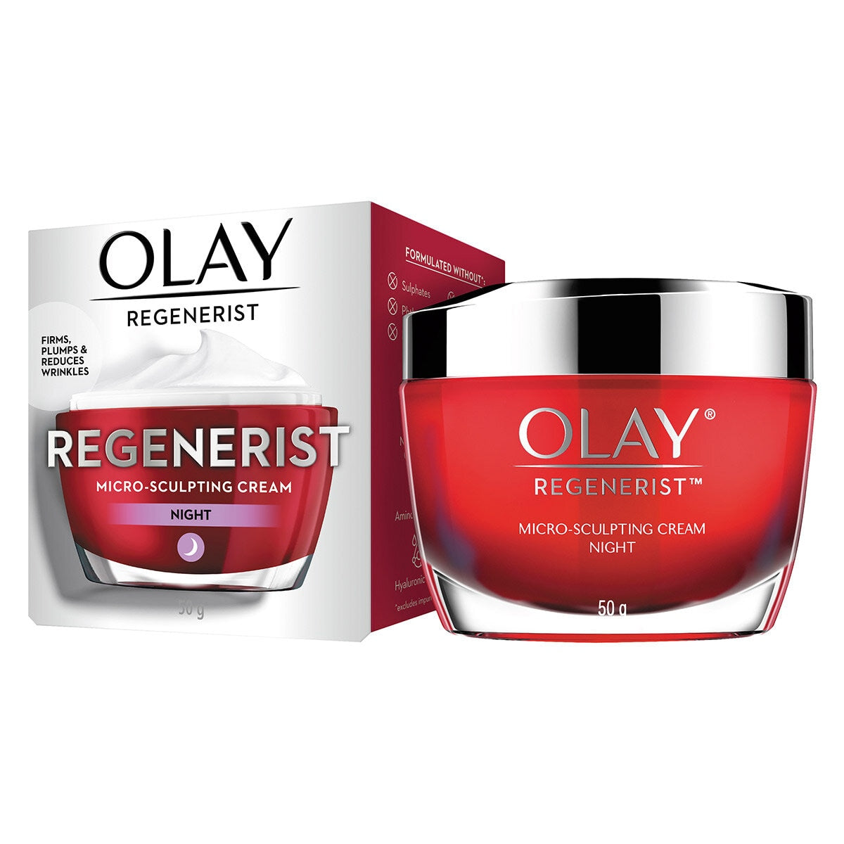 Olay Regenerist Micro-sculpting Night Cream 2 x 50g - SuperSaverAU - view 5