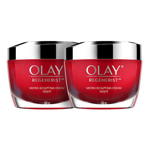 Olay Regenerist Micro-sculpting Night Cream 2 x 50g - SuperSaverAU - view 2
