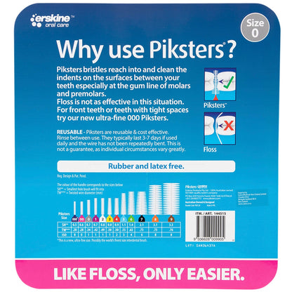 Piksters Interdental Brushes 120 Pack Size 0