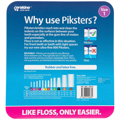 Piksters Interdental Brushes 120 Pack Size 1