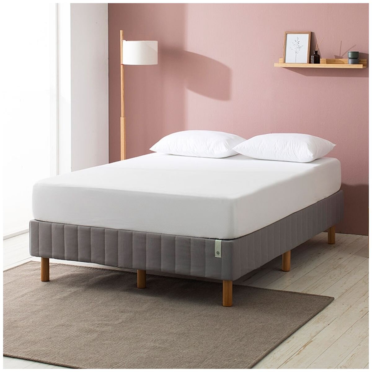 Zinus Quick Snap Queen Ensemble Bed Base - Steel Frame, Bolt-Free Snap Assembly - AU-FRBX-9GR-Q