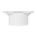 Rain Harvesting 90mm Round Male Gutter Outlet, White PVC for Flat Bottom Gutters