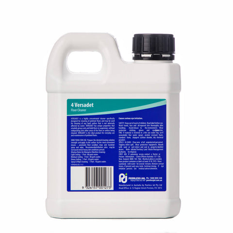 Peerless JAL Versadet Neutral pH Floor Cleaner Concentrate, Phosphate-Free, 1L