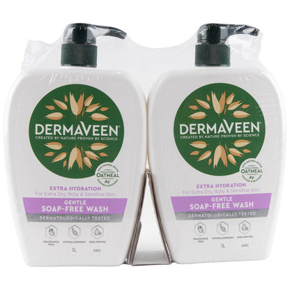 DermaVeen Extra Gentle Soap Free Wash 2x1L