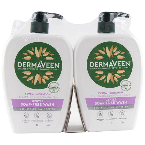 DermaVeen Extra Gentle Soap Free Wash 2x1L - SuperSaverAU - view 1
