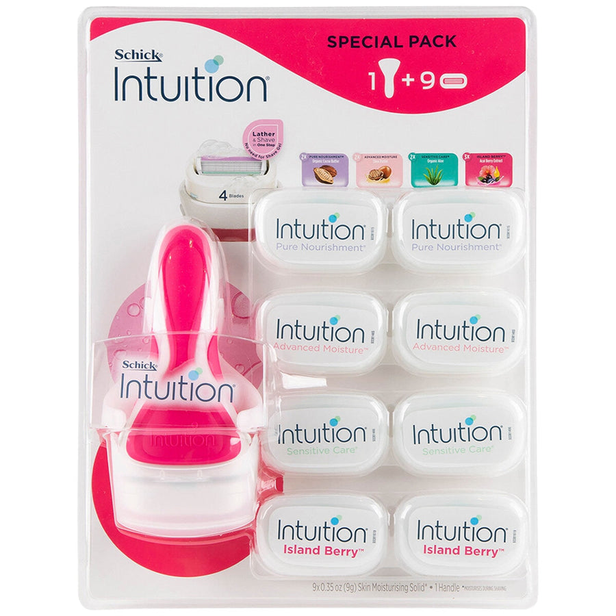 Schick Intuition Razor With 9 Cartridges - SuperSaverAU - view 1
