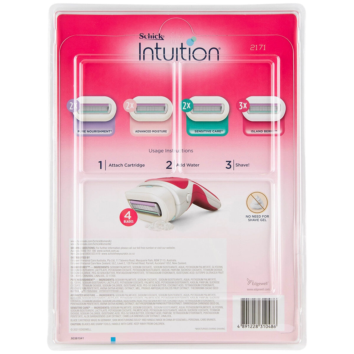 Schick Intuition Razor With 9 Cartridges - SuperSaverAU - view 2
