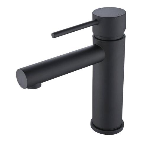 Mondella Resonance 35mm Matte Black Pin Lever Basin Mixer, 7.5L/min 4 Star WELS Grade 304 Stainless Steel