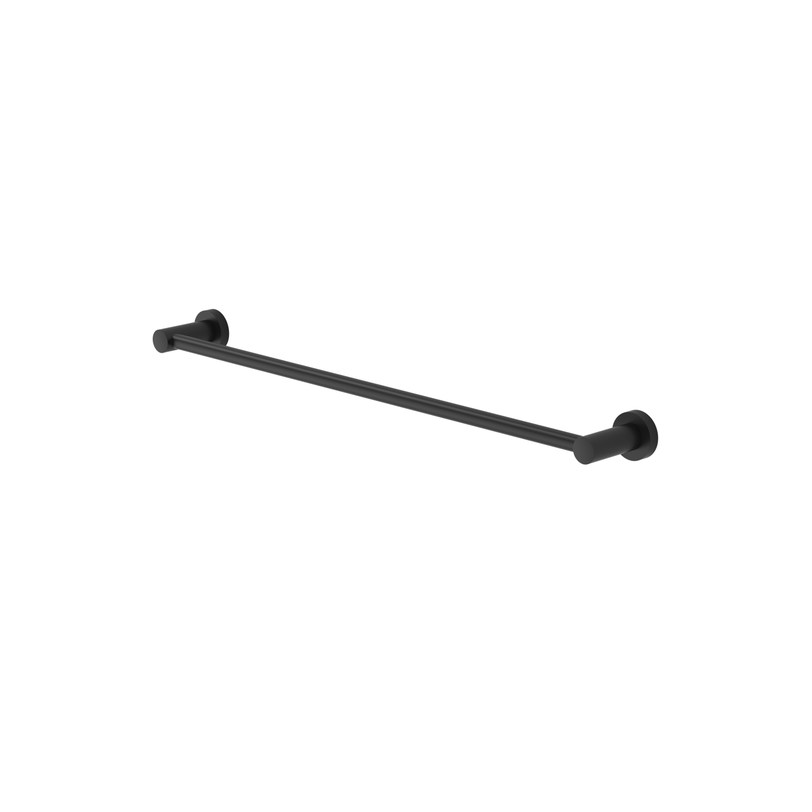 Caroma Cosmo 630mm Matte Black Single Towel Rail - 600mm