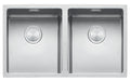 Barazza R15 double bowl sink - 1.2mm thick 304 stainless steel, topmount with overflow - 1X842I