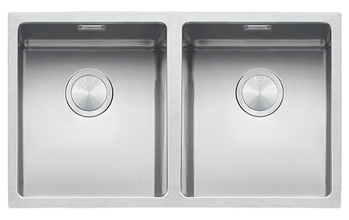 Barazza R15 double bowl sink - 1.2mm thick 304 stainless steel, topmount with overflow - 1X842I