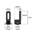Rolltrak Adjustable Plastic Carriage - 15mm x 35mm - Plastic - 2 Pack - SuperSaverAU - view 3
