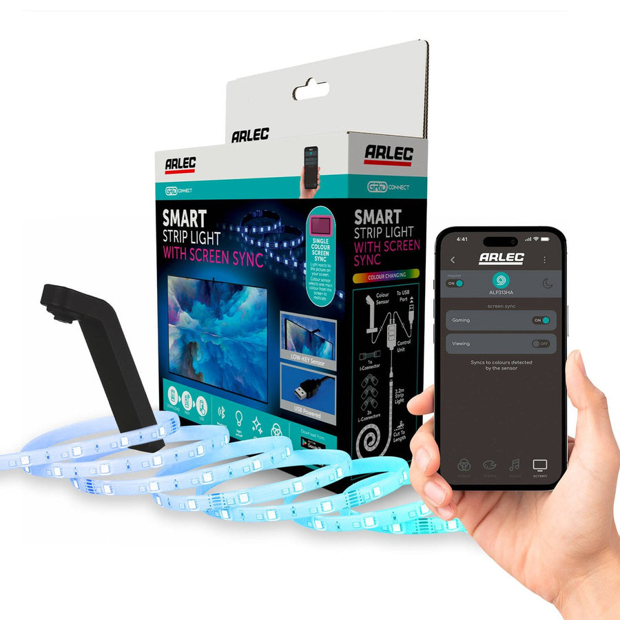 Arlec Grid Connect Smart Screen Sync Strip Light 3.2m - USB Powered - Indoor Use - SuperSaverAU - view 1