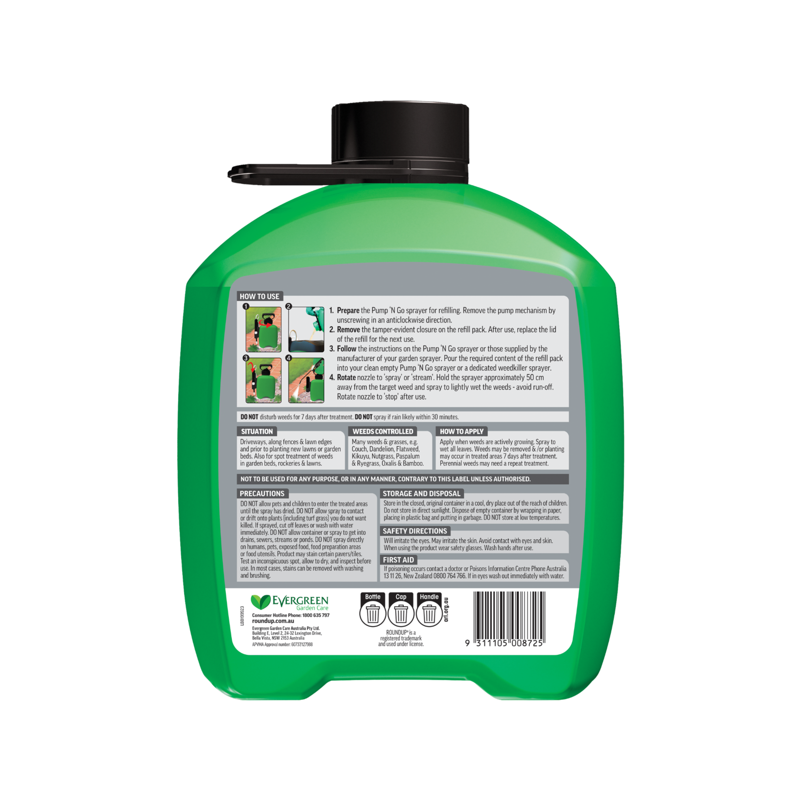 Roundup Path & Drive Ready Sprayer 5L Glyphosate Weedkiller, Non-Selective
