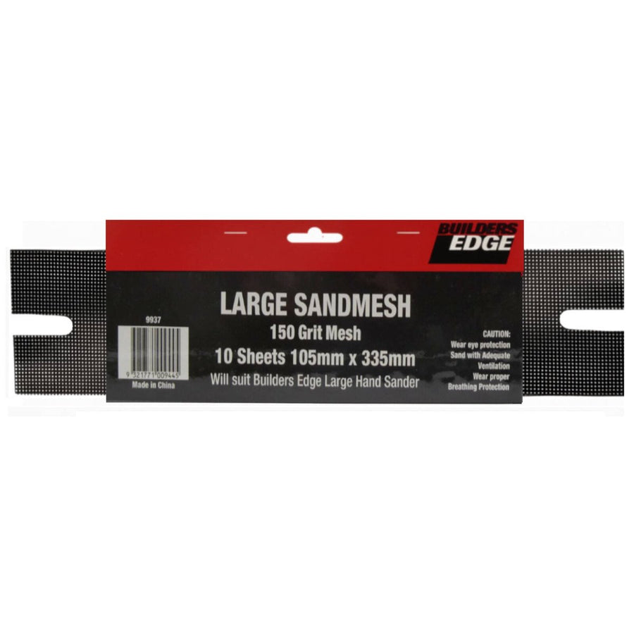 Builders Edge Sand Mesh Sheet - 335mm x 105mm - Mesh - Waterproof - 10 Pack - SuperSaverAU - view 1