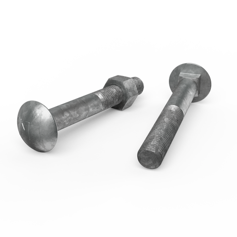 Zenith M16 x 120mm Hot Dip Galvanised Cup Head Bolts Nuts Each - SuperSaverAU - view 1