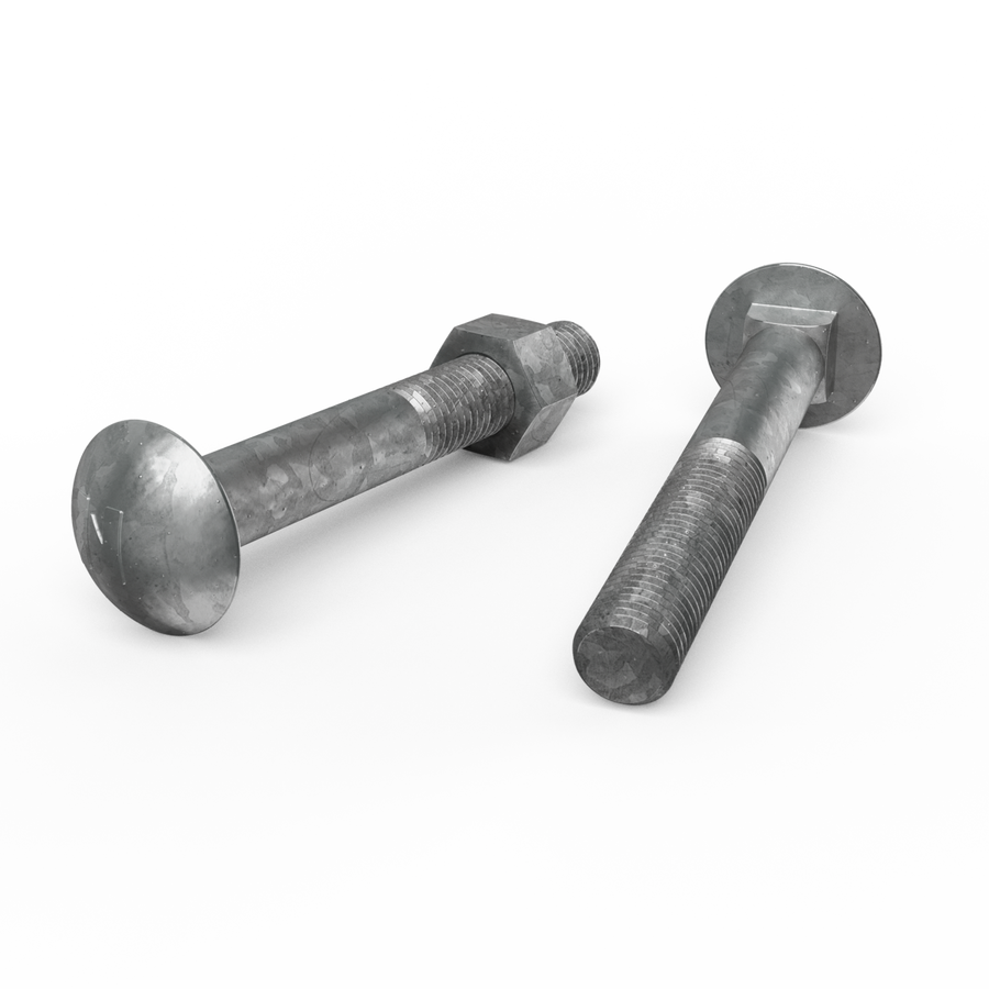 Zenith M16 x 120mm Hot Dip Galvanised Cup Head Bolts Nuts Each - SuperSaverAU - view 1