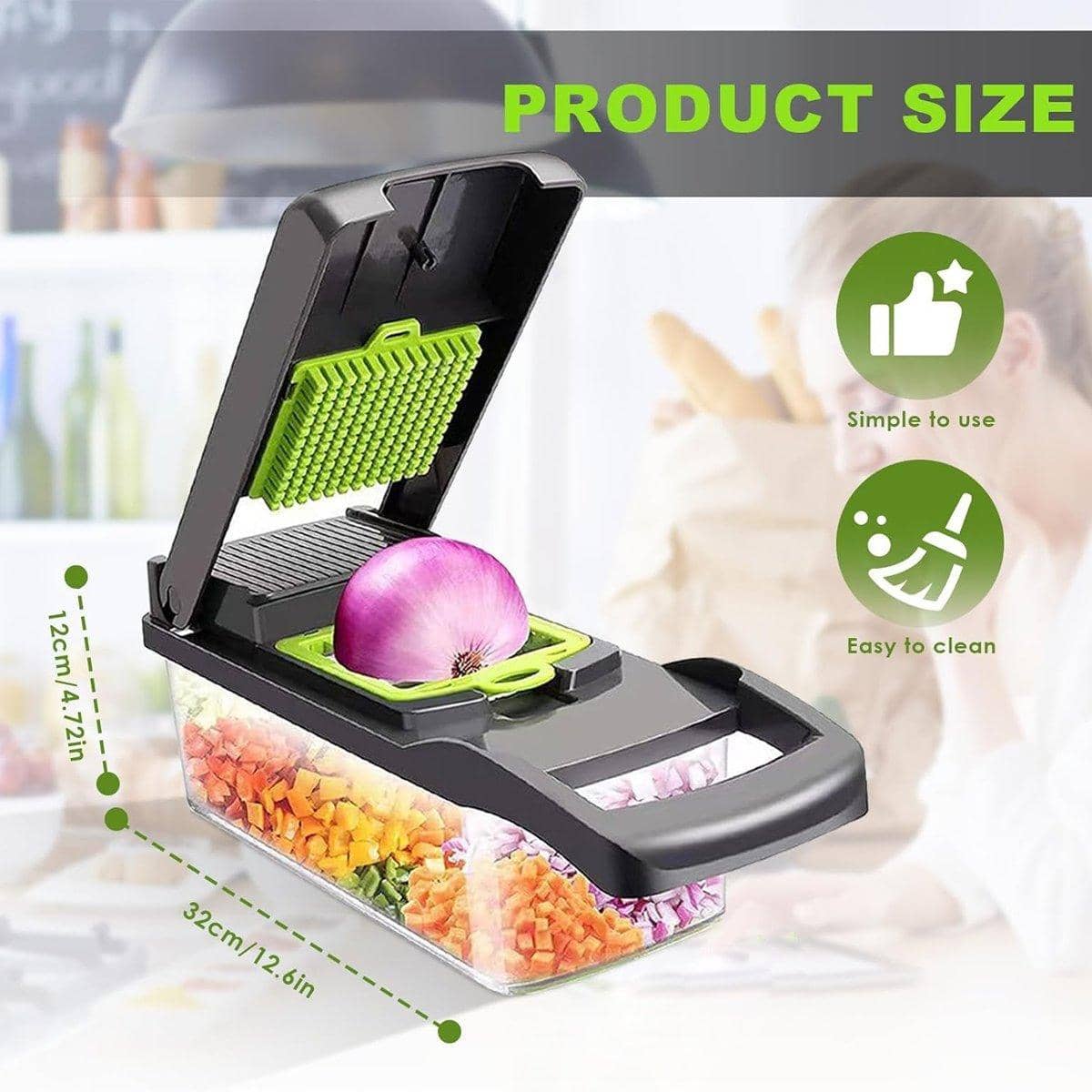 16-In-1 Multi-Functional Vegetable Chopper Potato Cucumber Slicer and Dicer Tool - view 3