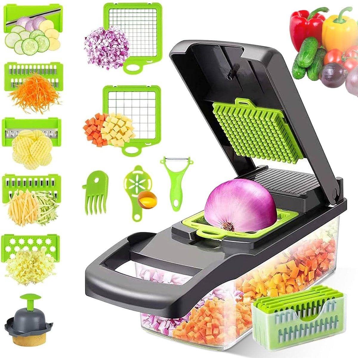 16-In-1 Multi-Functional Vegetable Chopper Potato Cucumber Slicer and Dicer Tool - view 4
