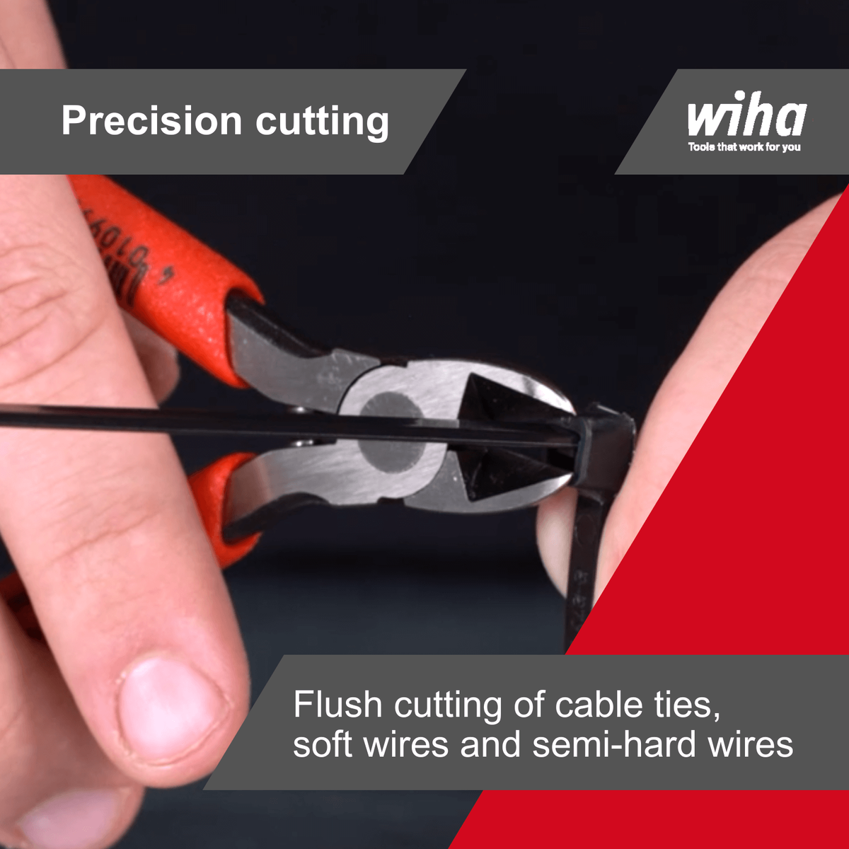 Wiha Diagonal Cutting Pliers - 125mm - Steel - Flush Cutting