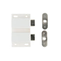 Taskmaster 67mm White Magnetic Push To Open Double Door Catch Self Aligning