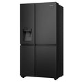 Hisense 632L PureFlat Side by Side Fridge - Black Steel, Non-Plumbed Water and Ice Dispenser - HRSBS633BW